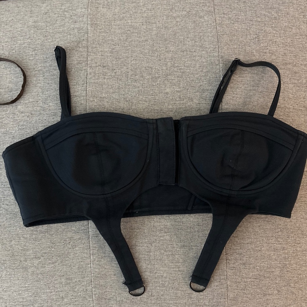 Black bra top
